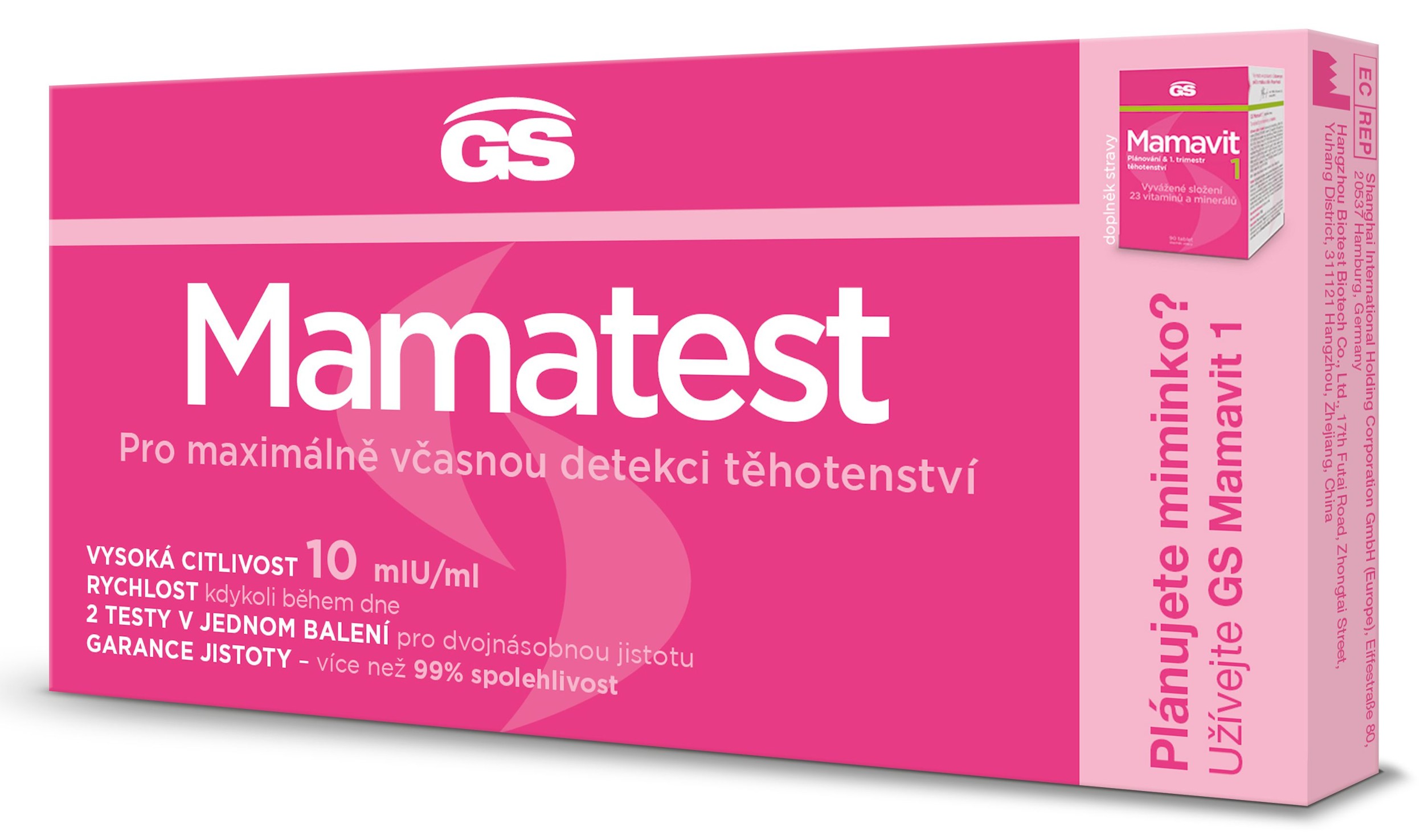 GS Mamatest těhotenský test 2ks