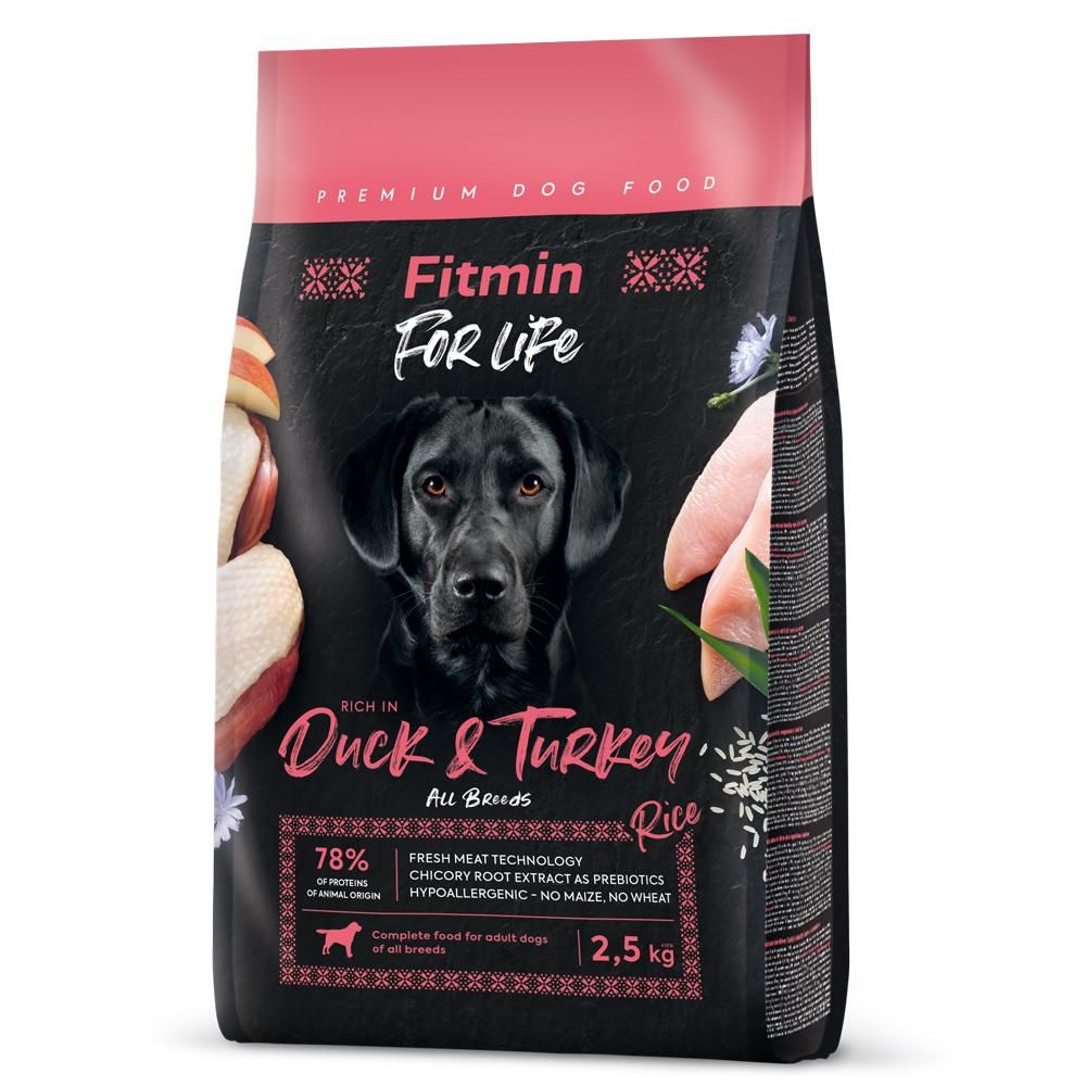 Fitmin For Life Duck & Turkey krmivo pro psy 2,5 kg