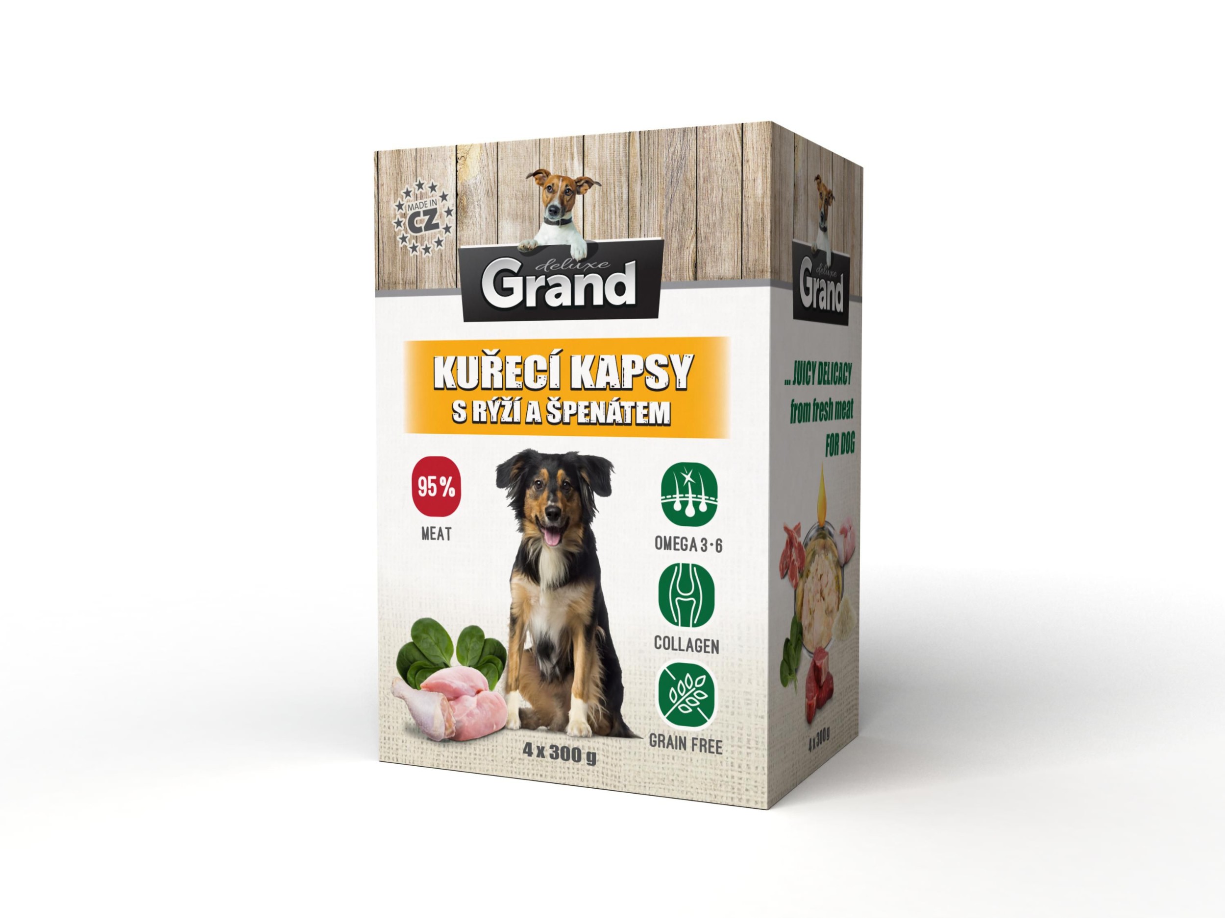 Grand Deluxe kapsa kuřecí, rýže, špenát 4 x 300 g