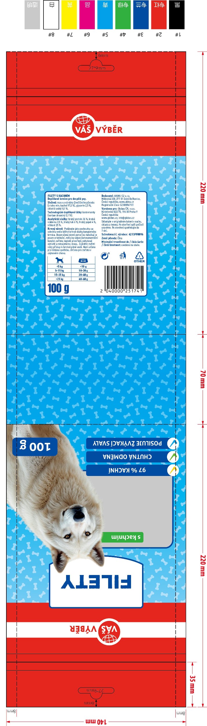 Váš výběr Kachní filety pamlsek pro psy 100 g