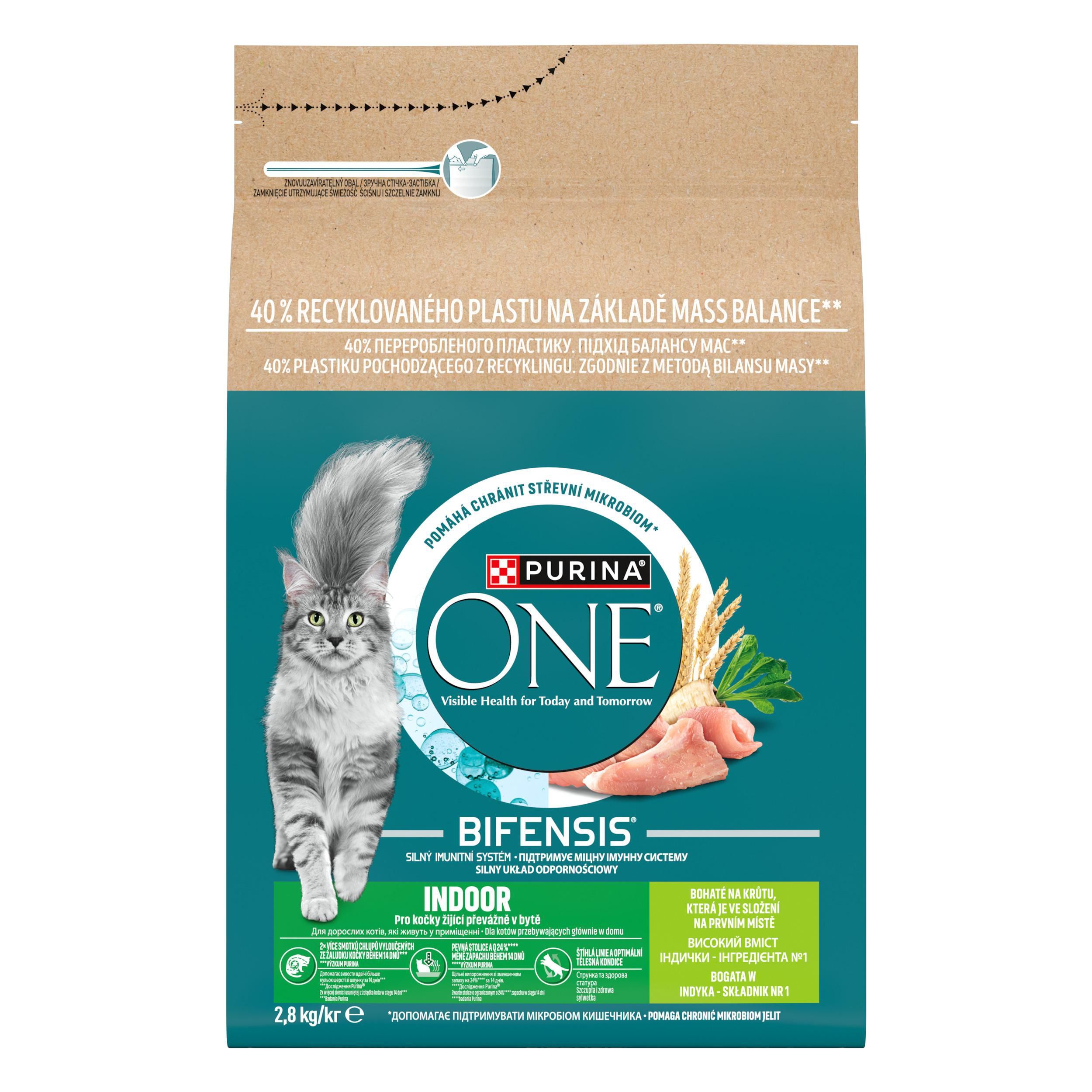 Purina ONE Bifensis Indoor granule pro kočky chované v bytě 2,8kg