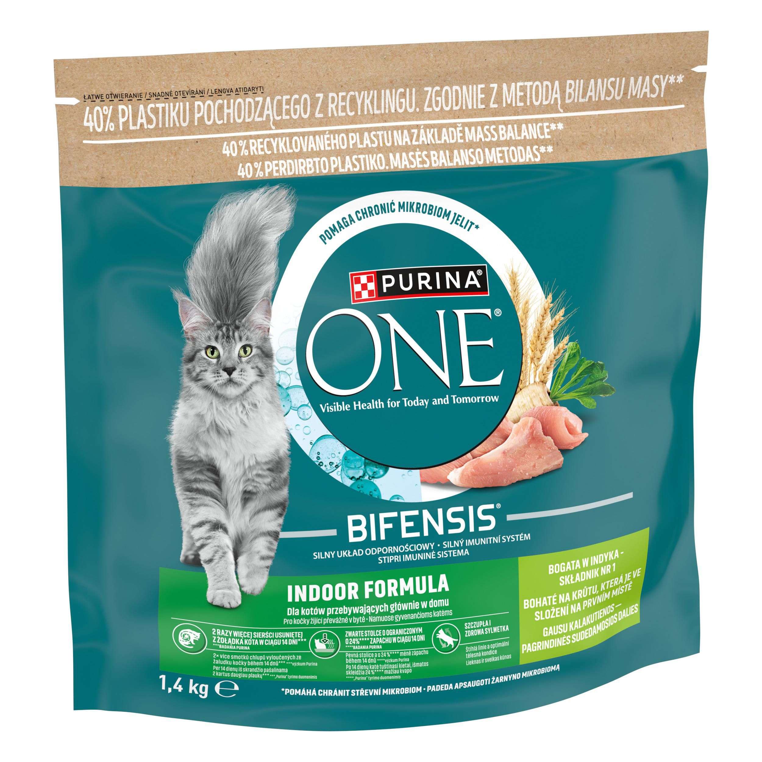 Purina ONE Bifensis Indoor granule pro kočky v bytě 1,4kg