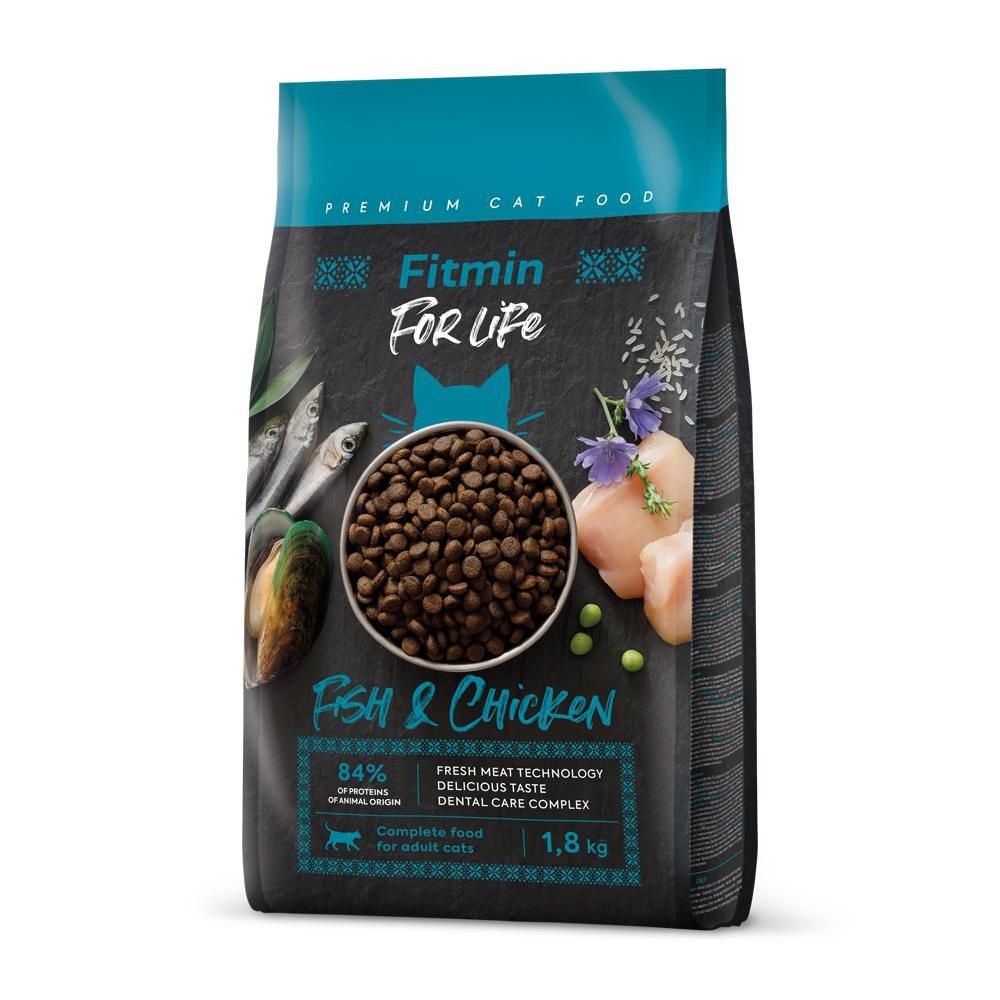 Fitmin For Life Fish And Chicken krmivo pro kočky 1,8 kg
