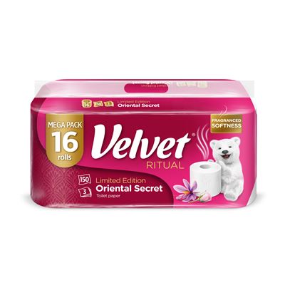 Velvet Ritual Toaletní papír 18,3 m 3vrstvé 16 ks
