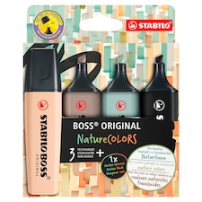 Stabilo Boss Original Nature Colors zvýrazňovače sada 4 ks