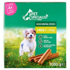 Pet Specialist Mini dentální tyčinky 4 x 270g (1080g)