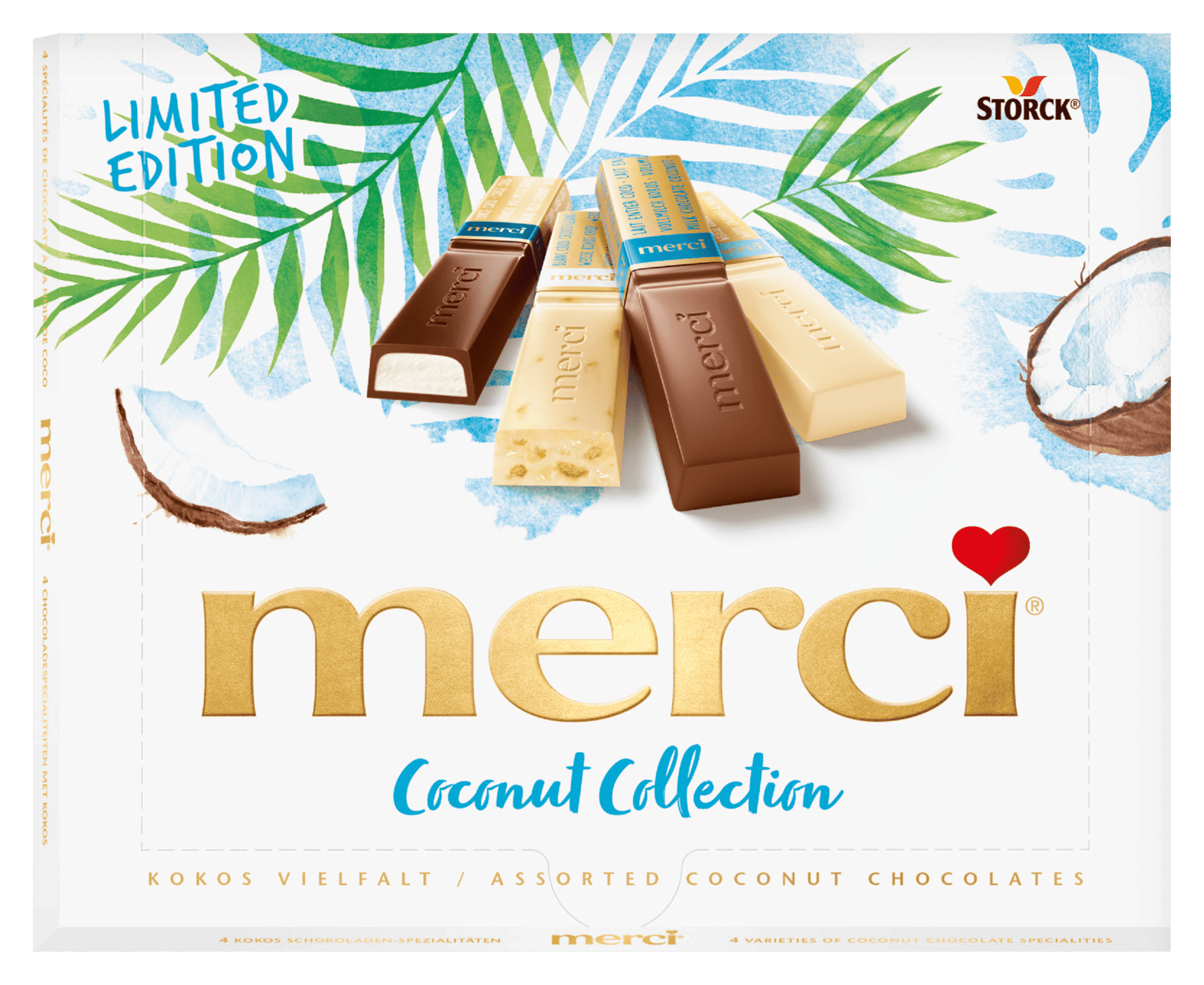 Merci Coconut Collection výběr kokosových čokolád