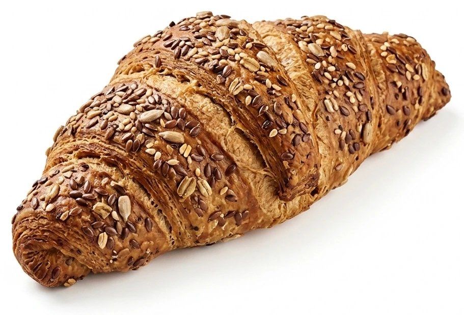 Multicereální croissant s máslem