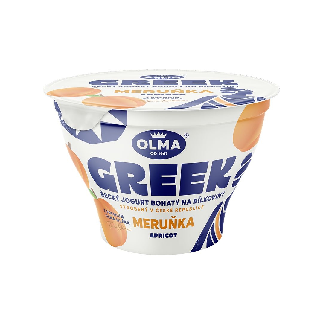 Olma Řecký jogurt podložený Meruňka 140g