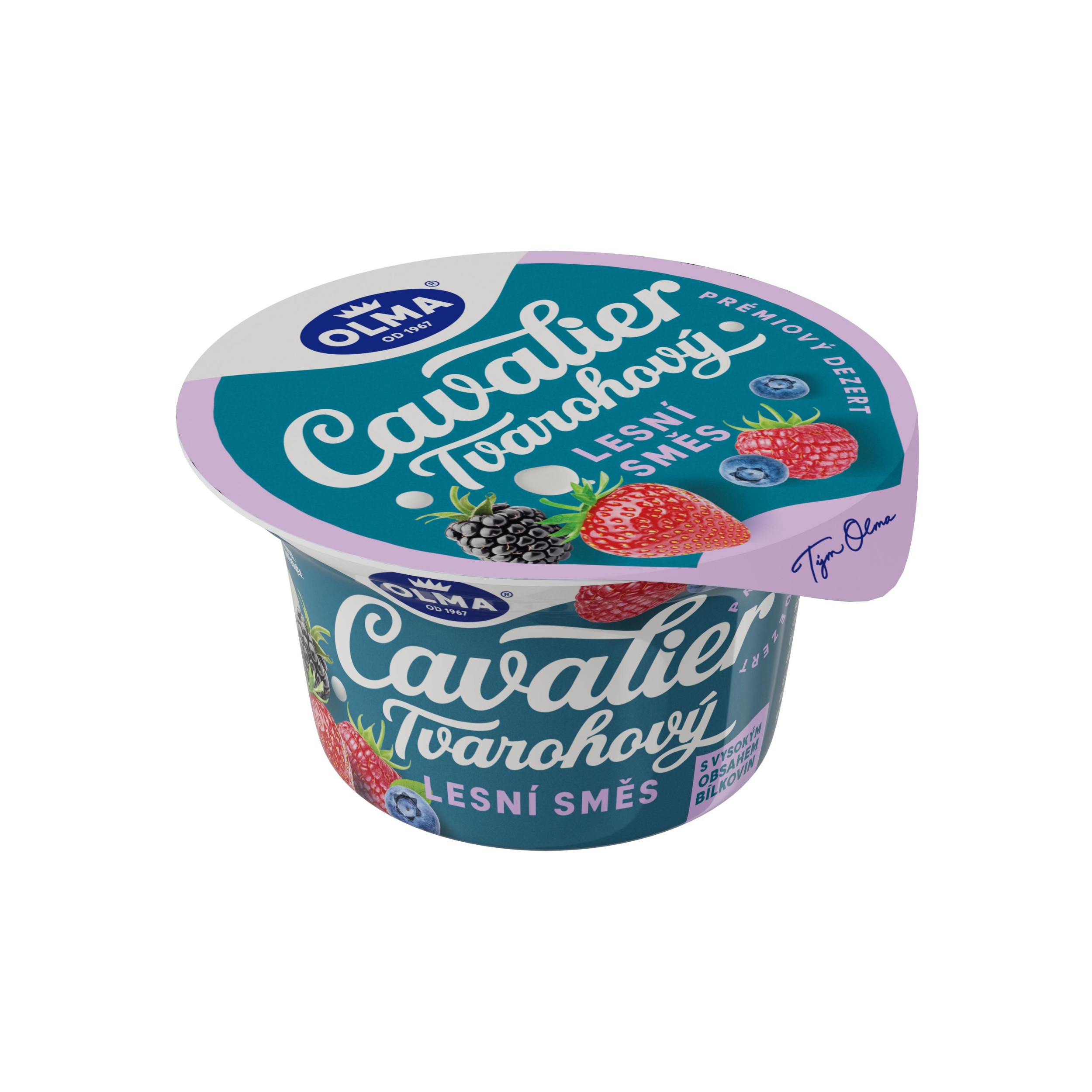 Olma Cavalier tvarohový dezert lesní ovoce 130g 2,9% tuku
