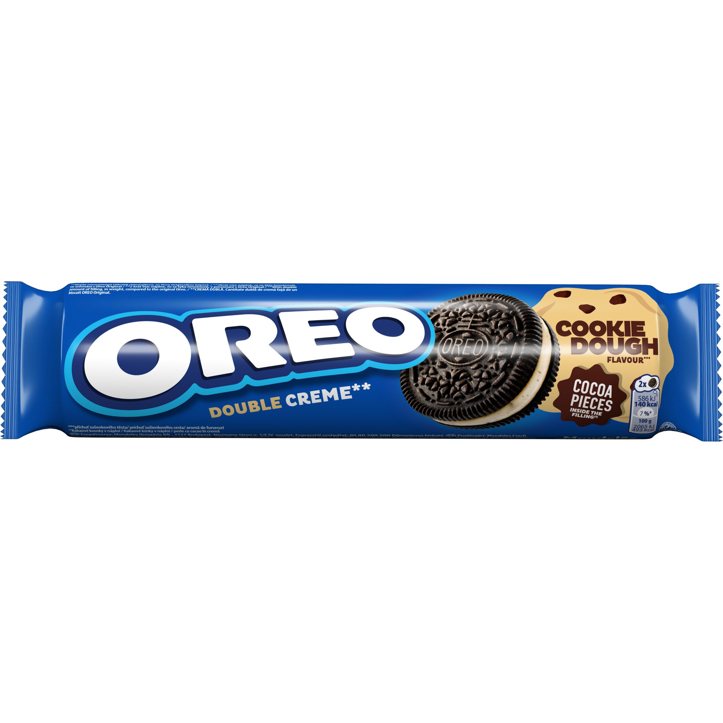 Oreo Double Creme Cookie dough sušenky s kakaovým krémem 157g