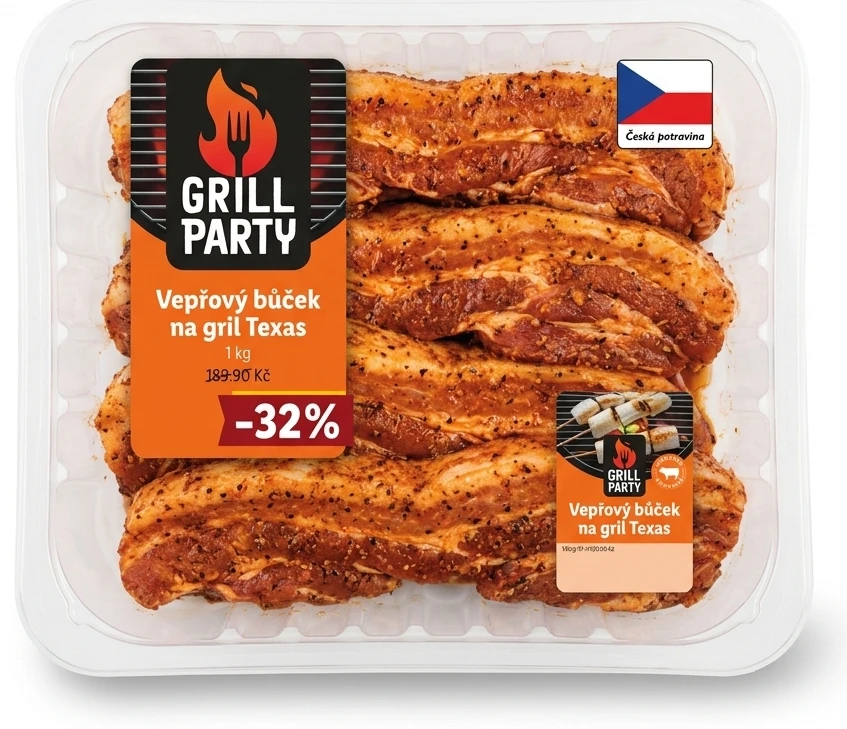 Vepřový bůček na gril Texas