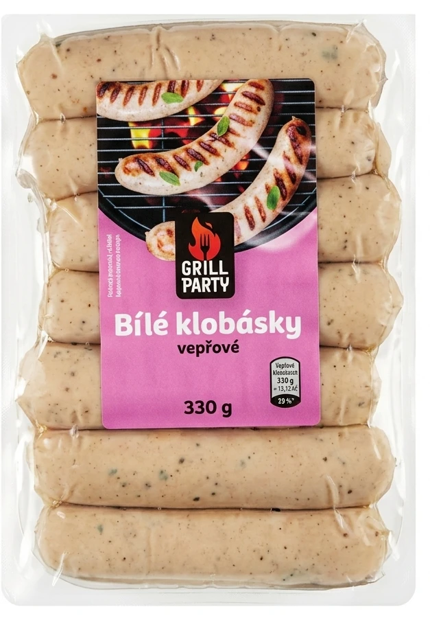Grill Party Bílé klobásky vepřové