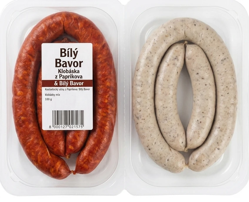 Kostelecké Uzeniny Klobáska z Paprikova/Bílý Bavor