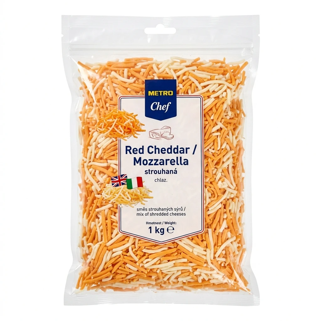 METRO Chef Red Cheddar/Mozzarella strouhaná chlaz. 1 kg