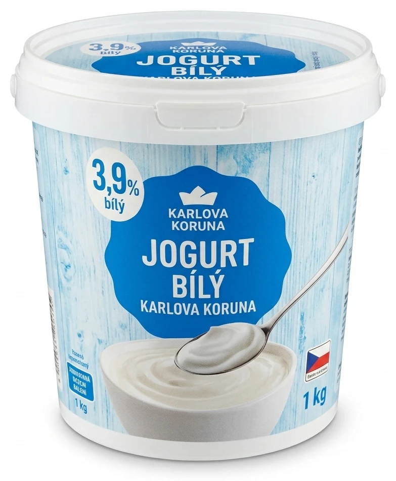 Jogurt bílý 3,9% Karlova koruna
