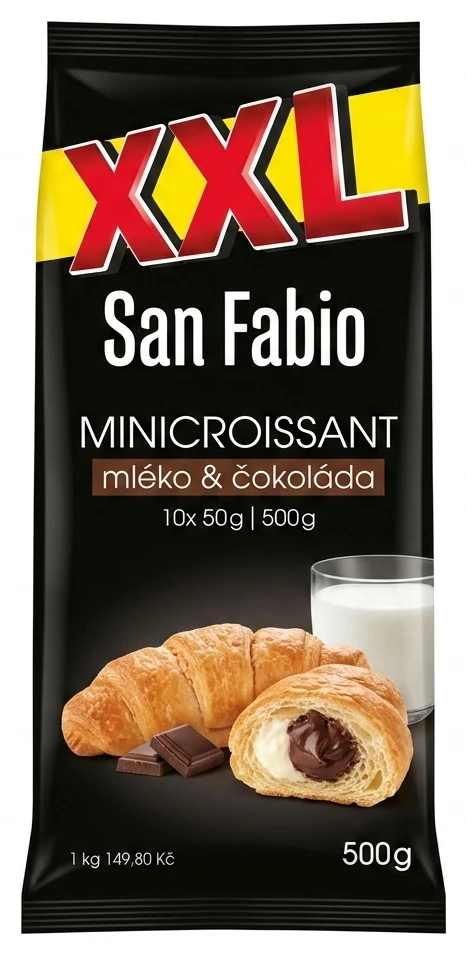 Minicroissant San Fabio XXL mléko & čokoláda