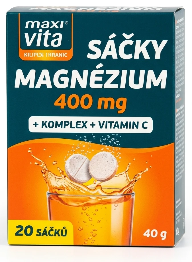 Sáčky Magnézium 400 mg Maxi Vita