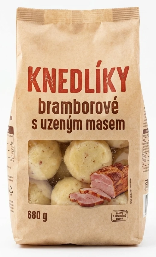 Knedlíky bramborové s uzeným masem