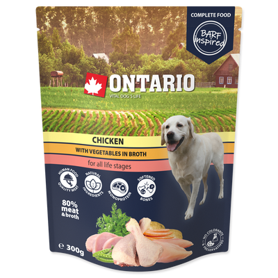 Ontario Kapsička kuře se zeleninou ve vývaru  pro psy