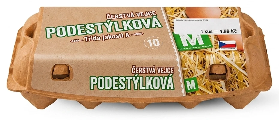 Čerstvá vejce M, 10 kusů