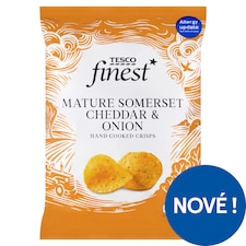 Finest Smažené bramborové lupínky s příchutí čedaru a cibule 150g