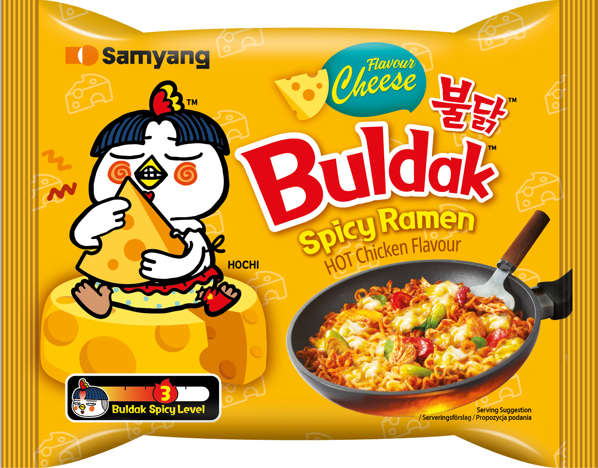 Samyang Buldak Instantní pálivé kuřecí ramen nudle se sýrovou příchutí