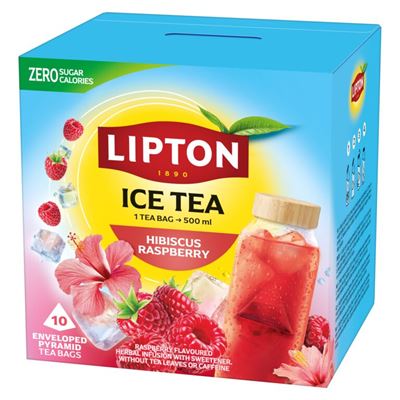 Lipton Ice Tea Raspberry Hibiscus/malina ibišek 10 sáčků