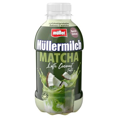 Müllermilch mléčný nápoj speciální edice Matcha kokos chlaz. 400 g
