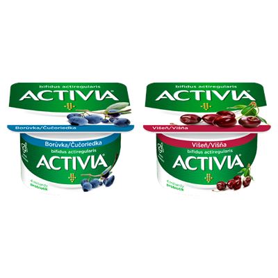 ACTIVIA Jogurt borůvka/višeň chlaz.120 g