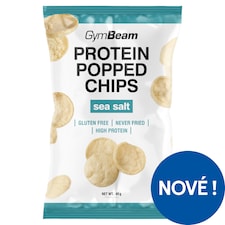 GymBeam Slané pufované chipsy s hrachovou bílkovinou s příchutí mořské soli 40g