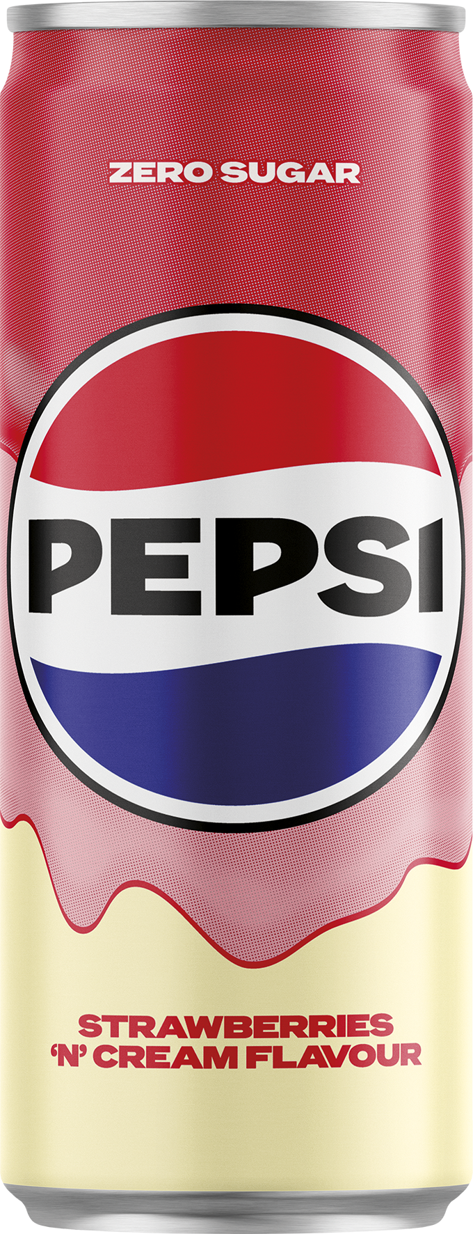 Pepsi Cream Strawberry Zero sugar plech