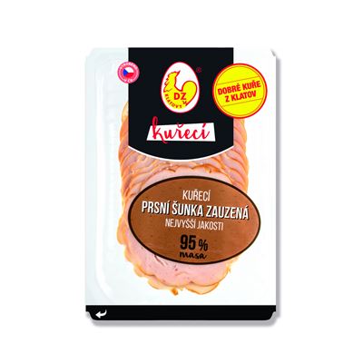 DZ KLATOVY Kuřecí šunka nejvyšší jakosti zauzená plátky chlaz. 100 g