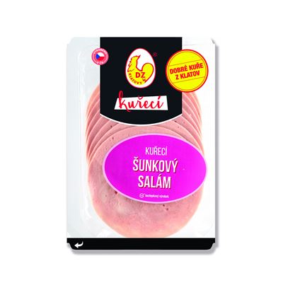 DZ KLATOVY Kuřecí šunkový salám plátky chlaz. 100 g