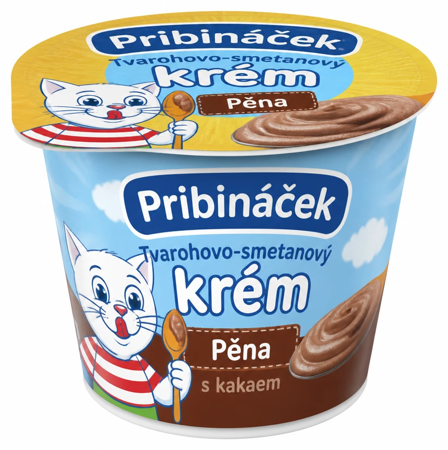 PRIBINÁČEK Tvarohovo-smetanový krém/Pěna