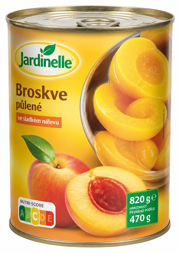 Broskve Jardinelle půlené