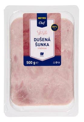 Metro Chef Šunka dušená výběrová plátky (80% masa)
