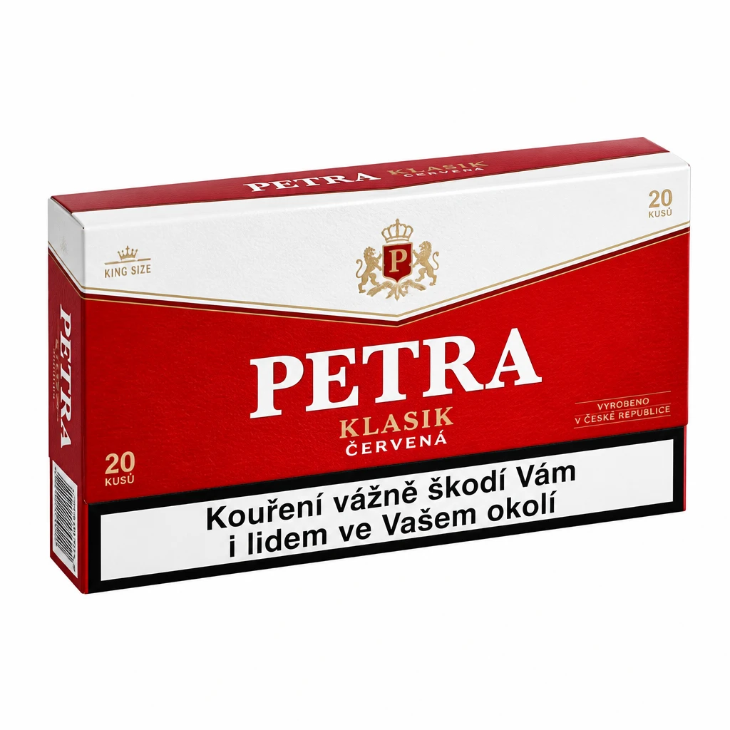 PETRA Klasik červená king size tvrdé bal. 10 krab. 20 ks kolek U 166 Kč VO cena
