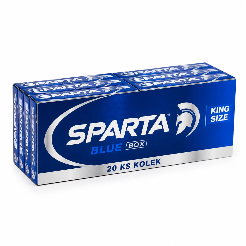 SPARTA Blue Box king size tvrdé bal. 10 krab. 20 ks kolek U 176 Kč VO cena