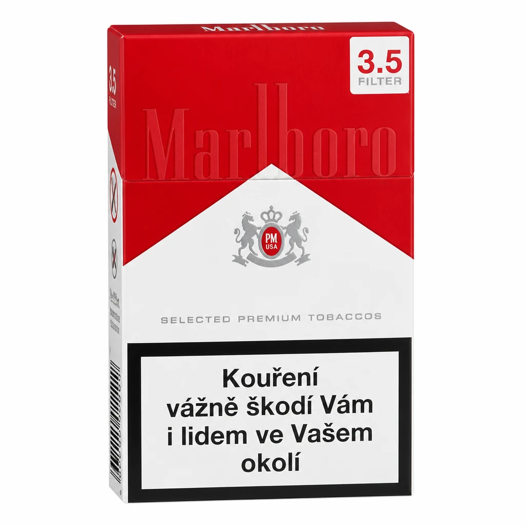 Marlboro Red 3.5 regular size tvrdé bal. 10 krab. 20 ks kolek U 169 kč VO cena