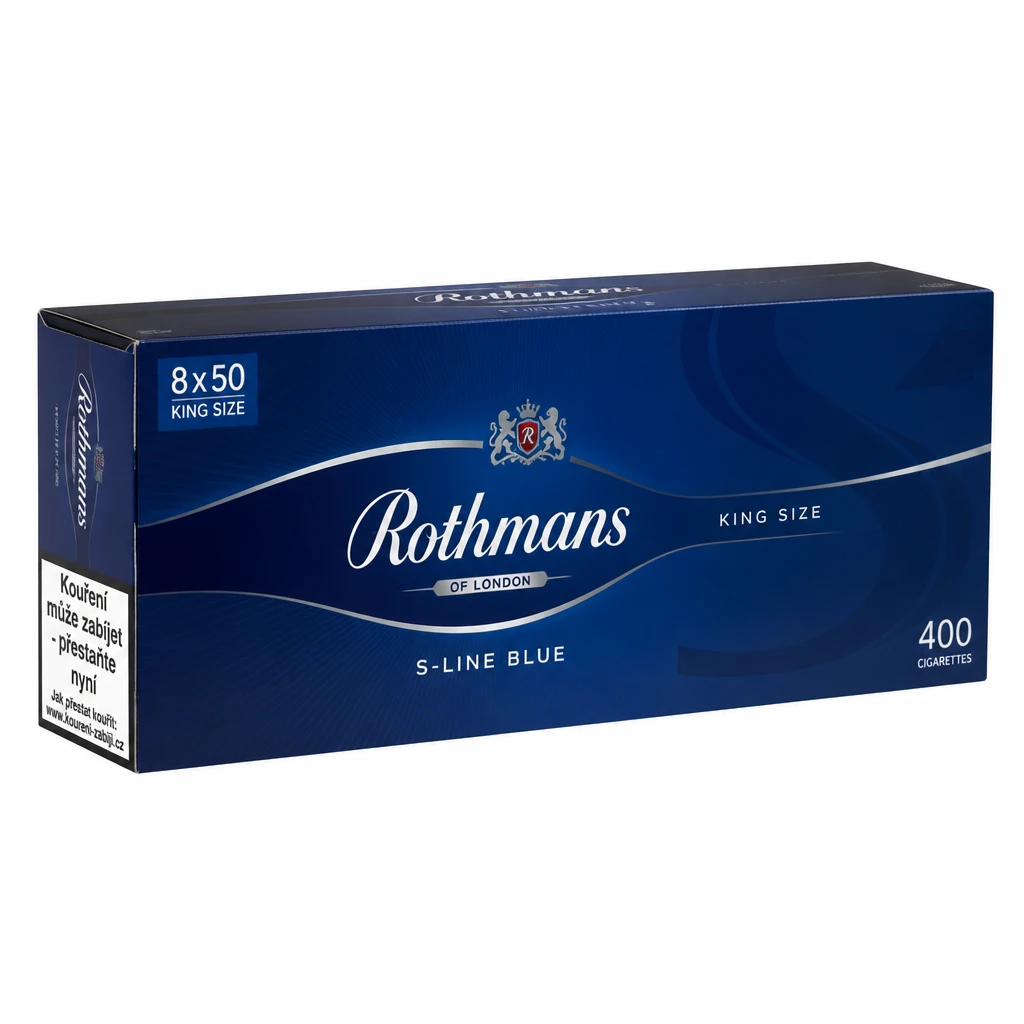 Rothmans S-Line Blue king size tvrdé bal. 8 krab. 40 ks kolek U 310 Kč VO cena