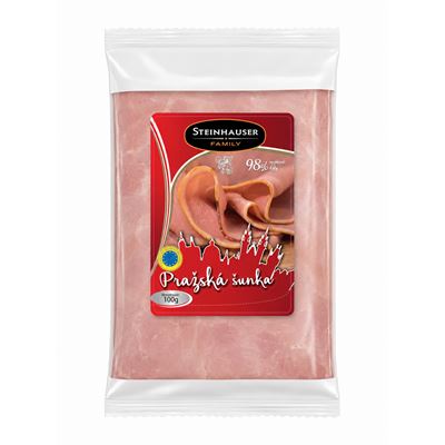 STEINHAUSER Pražská šunka nejvyšší jakosti plátky chlaz. 100 g