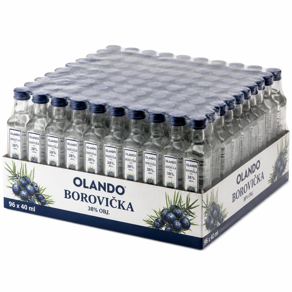 OLANDO Borovička 38 % 96 x 40 ml