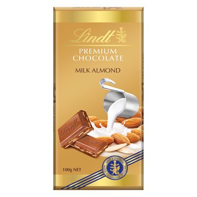 Lindt Gold Čokoláda mléčná mandle 100 g