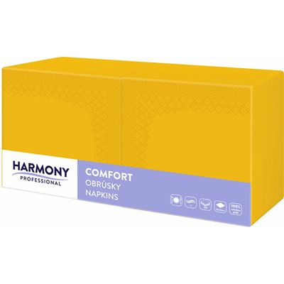HARMONY Ubrousky 2vrtsvé žluté 33 x 33 cm 250 ks