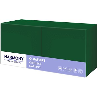 HARMONY Ubrousky 2vrtsvé green/zelené 33 x 33 cm 250 ks