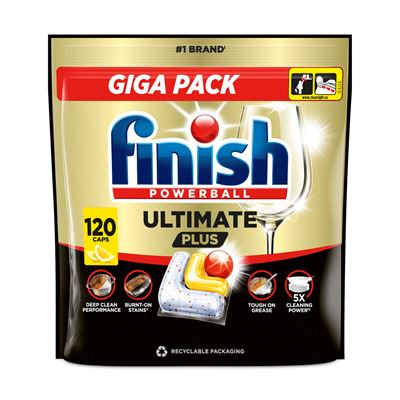 finish Ultimate Plus Lemon kapsle do myčky 120 ks