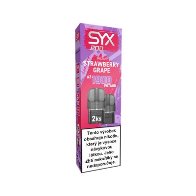 SYX Pod Grape/hroznové víno Strawberry/jahoda kolek R/U 5 ks