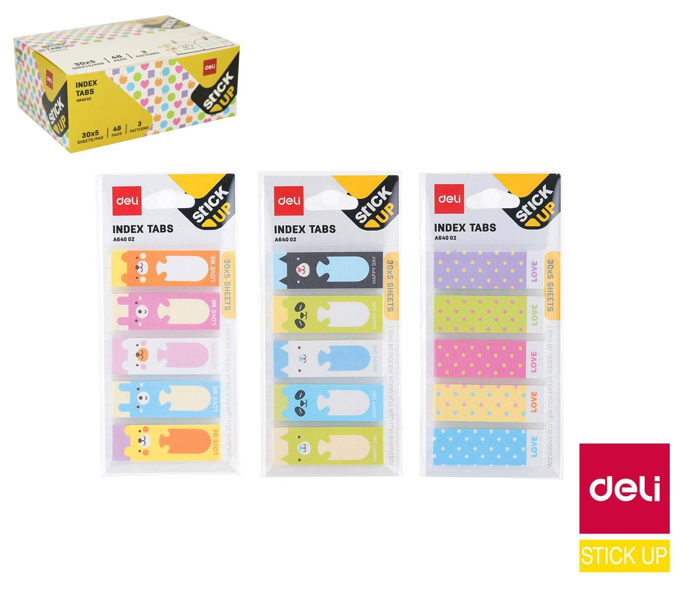 Deli záložky STICK UP mini set EA64002, různé barvy