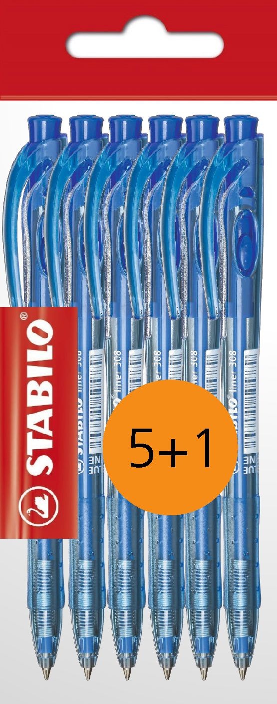 Stabilo KP liner 308 5+1, modrá